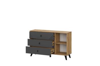 Комод Арника Байкал 3 ящика (со створкой) (SAFE)