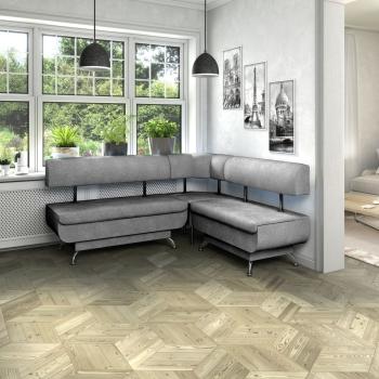 Кухонный набор Betel Угловой диван Валенсия (МД-1200+МУ-500+МД-1000) + стол Флорида СМ-5 нога массив изогнутая + Стул Рим 2шт.