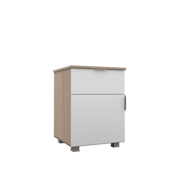 Белая эмаль/Дуб сонома