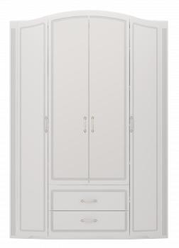 Шкаф для одежды 4-х дверный Ижмебель Виктория 2 без зеркал с ящиками