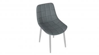 Белый муар/Велюр V003 темно-серый