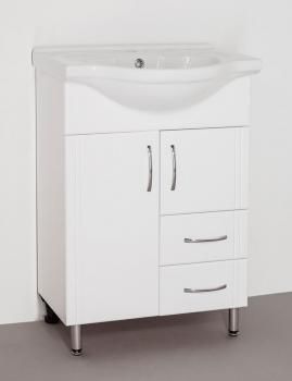 Тумба с раковиной Style Line Эко Стандарт 10/2 (2 ящ.) + Умывальник Байкал 60