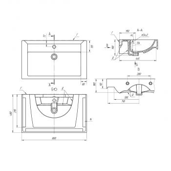Тумба с раковиной DREJA Q 80