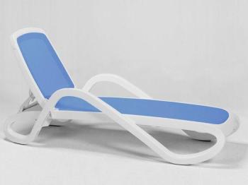 NARDI синяя обивка/белый каркас