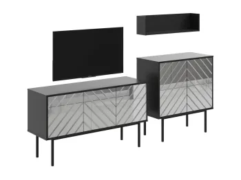 Фасад - зеркало простое, Корпус - Черный