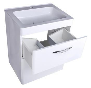 Тумба напольная Style Line Каре 60 (2 ящ.) + Умывальник Каре Люкс 600х450