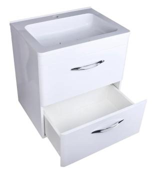 Тумба подвесная Style Line Каре 70 (2 ящ.) + Умывальник Каре Люкс 700х450