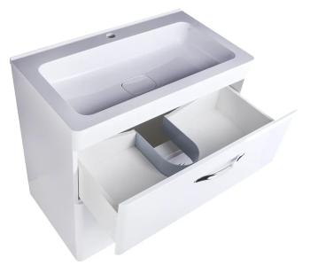 Тумба напольная Style Line Каре 80 (2 ящ.) + Умывальник Каре Люкс 800х450