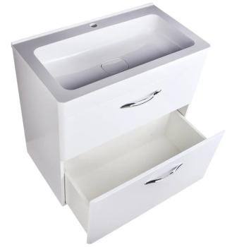 Тумба напольная Style Line Каре 80 (2 ящ.) + Умывальник Каре Люкс 800х450