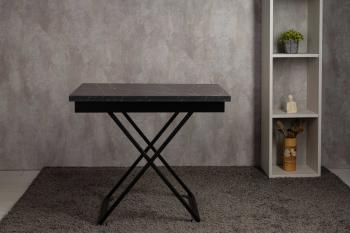 Стол-трансформер Левмар Apollo D97/S53 черный мрамор/черные опоры