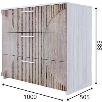 Комод Монтале 3Я КМК 0966.17