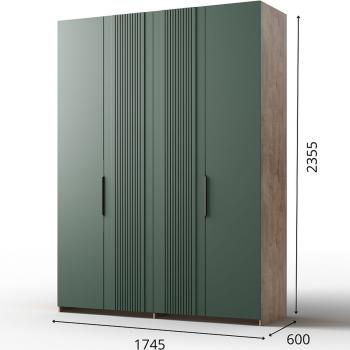 Дуб канзас/зеленый матовый