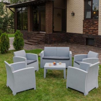 Цвет пластика: светло-серый/Цвет подушек:светло-серый