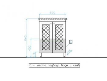 Тумба с раковиной Style Line Канна 60 + Умывальник СОМО 60
