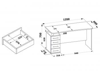 Стол компьютерный Сокол КСТ-105
