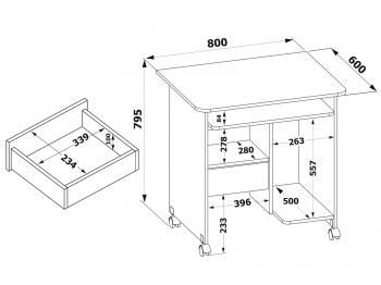 Компьютерный стол Сокол КСТ-10.1