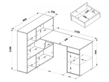 Стол письменный Сокол СПм-12