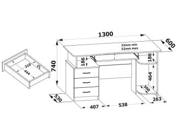 Стол компьютерный Сокол КСТ-08.1