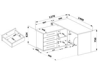 Стол компьютерный Сокол КСТ-109П