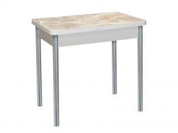 Дуб молочный Оникс / опора круглая серебристый металлик