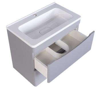 Тумба подвесная Style Line Бергамо мини 70 (2 ящ.) + Умывальник Каре Люкс МИНИ 700х350