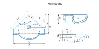 Раковина угловая Kirovit Классик