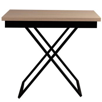 выбеленный дуб/черные опоры