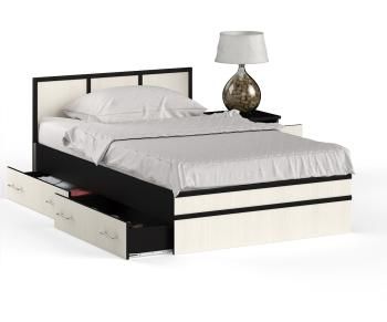 Кровать с ящиками СВК Сакура 1200 + тумба