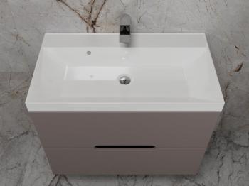 Тумба подвесная Style Line Матис 80, Classic 80, (2 ящика) + Умывальник Andrea Classic 800x450x154