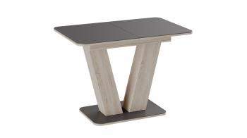 Дуб сонома светлая/стекло серое матовое