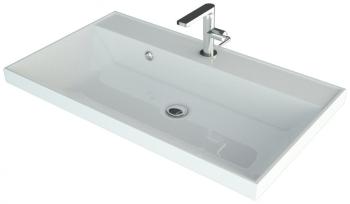 Тумба подвесная Style Line Стокгольм 80, Classic 80, (2 ящ.) PUSH + Умывальник Andrea Classic 800x450x154