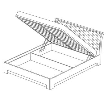 Кровать-3 с подъемным ортопедическим основанием Кураж Парма 1400