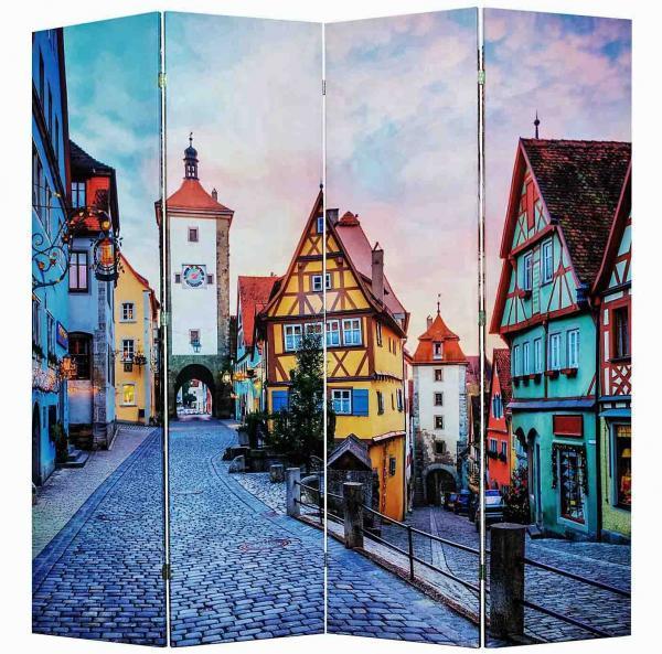 Ширма RB 1402-4 Улицы города (4 панели)