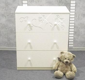 Комод детский Островок уюта Бабочки съемный пеленальный стол