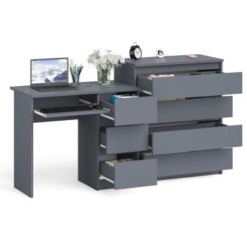 Стол компьютерный СВК Мори МС-6 правый + Комод МК800.4