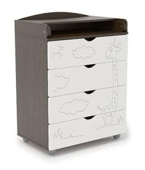 Пеленальный комод СКВ 4 ящика Жираф, Арт.700268-1
