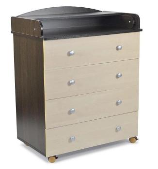 Комод СКВ со съёмным пеленальным столиком 4 ящика, Арт. 700068-5