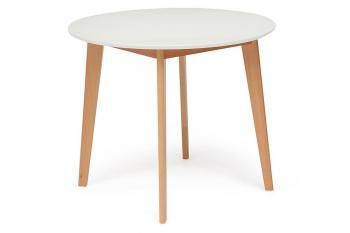 Основание - натуральный бук, столешница - белый бук