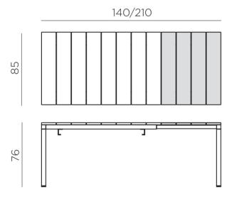 Стол пластиковый раздвижной ReeHouse Rio 140 Extensibile
