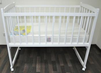 Детская кроватка колесо-качалка Массив Беби-1