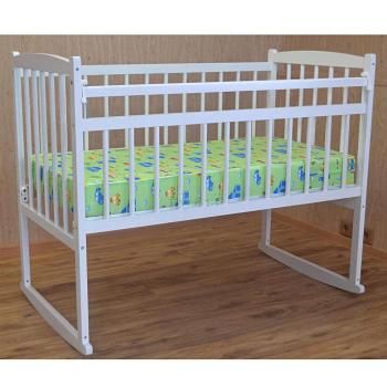 Детская кроватка Массив Беби-2 колесо, опускающаяся передняя планка