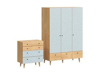 Фасад - Принт Leaf, Ножки бук, Корпус - Робиния Брэнсон