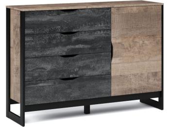 Дуб гранж песочный/Железный камень