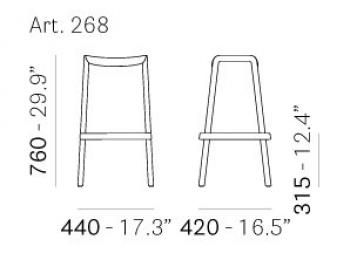 Табурет пластиковый Pedrali Dome барный