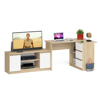 Дуб Сонома/Белый