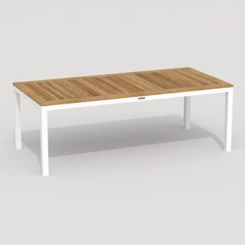 Обеденная группа Ideal Patio TELLA GIRA - стол тик 220/каркас белый