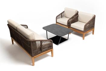 Основание дуб, роуп коричневый, ткань бежевая