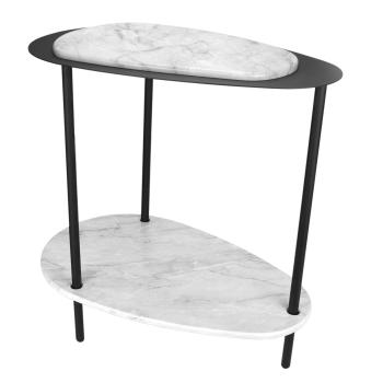 Белый мрамор/черный