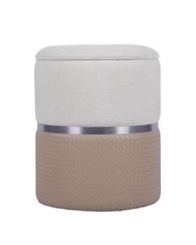 Серебро, бежевый шенилл с экокожей