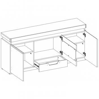 Тумба RTV Анрэкс 1V2D1S TORINO